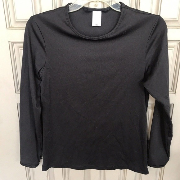 Warm & Silky UnderShirt SzS Black Long Sleeves Light Weight Pre-Owned - Picture 1 of 8